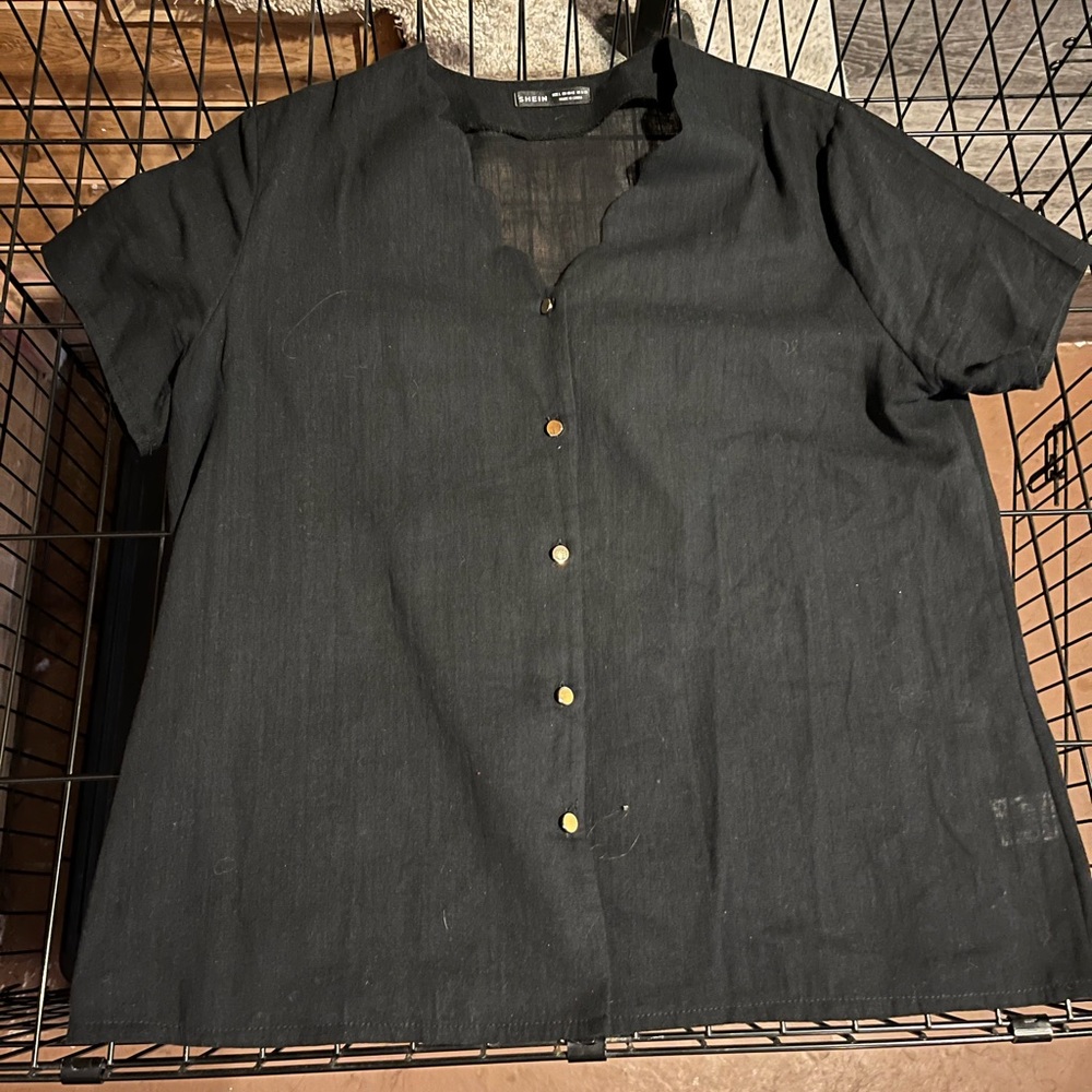 Black button down t shirt from SHIEN